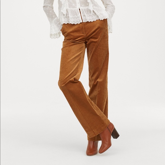h&m wide leg corduroy pants